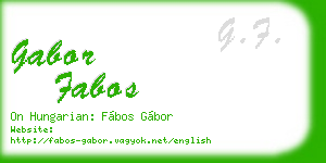 gabor fabos business card